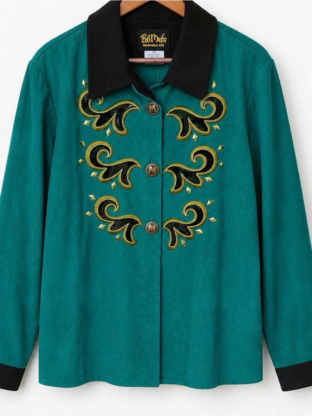 Rare NWT Bob Mackie blazer wearable art embroidered XL